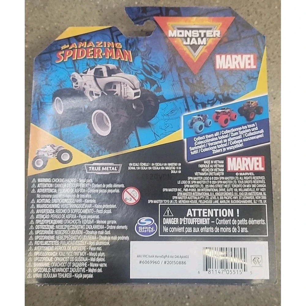 2025 MONSTER JAM MARVEL‎ THE AMAZING SPIDER-MAN  SERIES 3  HTF 🔥